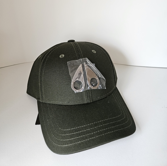 NEW Authentic Moose Knuckles LOGO ICON CAP BASEBALL HAT GREEN ADJUSTABLE UNISEX - Picture 2 of 7